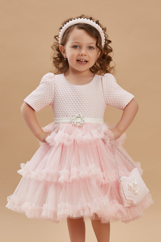 Girls Dress With Belt Detail 2-6 Years