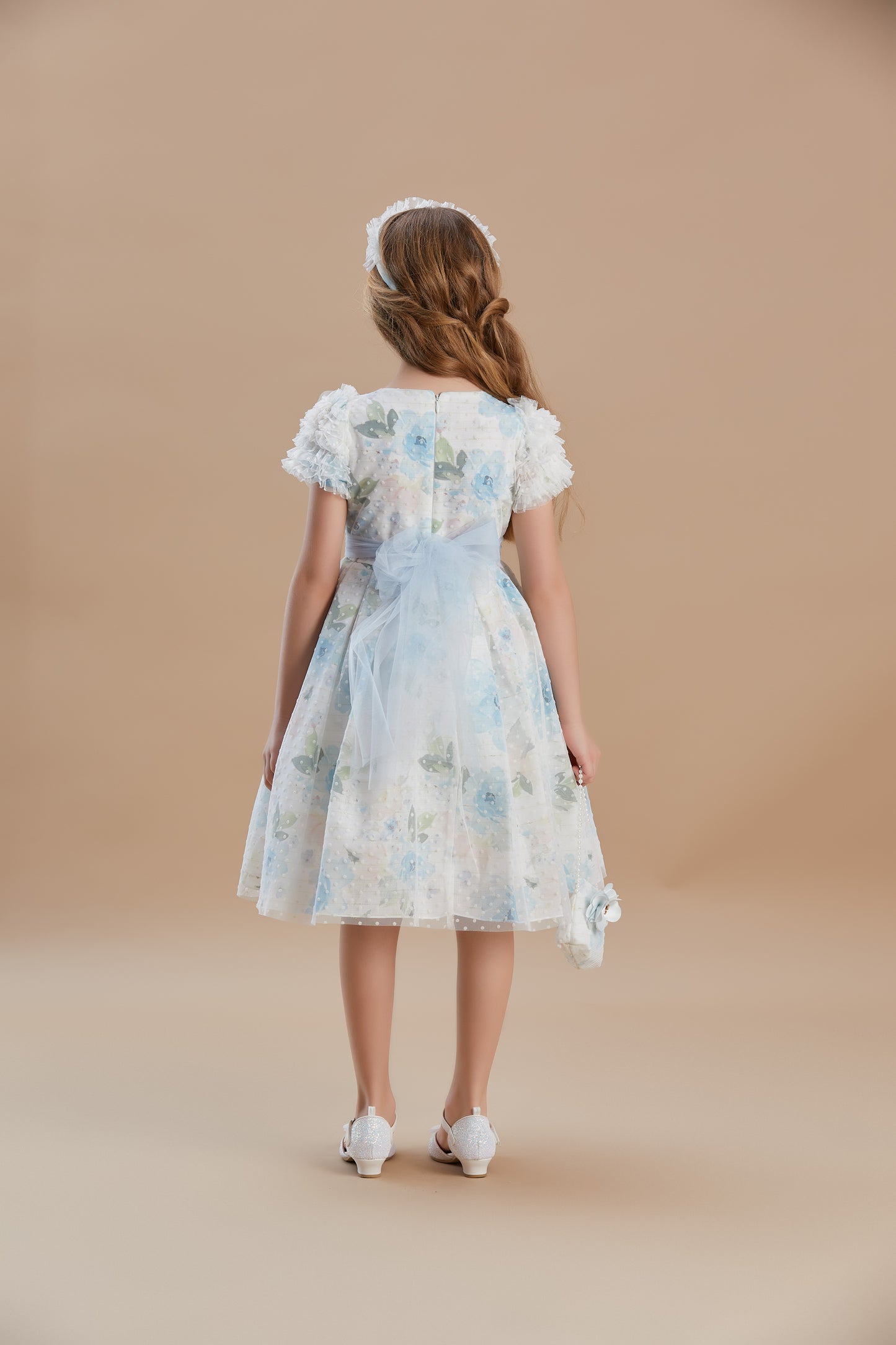 Girls Floral Filok Special Occasion Dress 6-10 Years