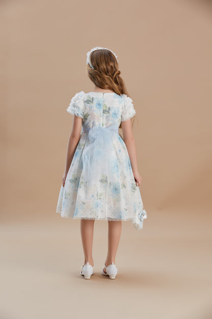 Girls Floral Filok Special Occasion Dress 6-10 Years