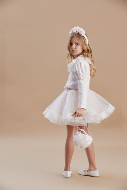 فستان خاص للمناسبات للفتيات مع بولوير وتنورة مجموعة أميرة من 6 إلى 10 سنوات